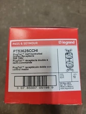 Pass and Seymour Pig Tail  20 amp receptacle PT536SCCI half controlled IVORY 10x