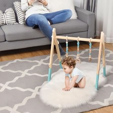  NEW  Wooden Baby Play Center with 3 Handing Toys "BEST SELLER"