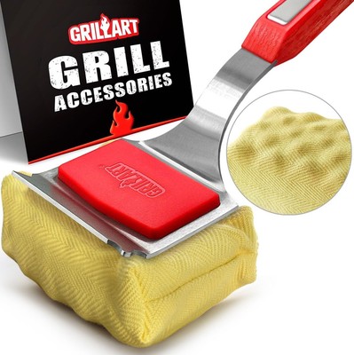 GRILLART Grill Brush Bristle Free. SteamWizards BBQ Replaceable Cleaning Head...