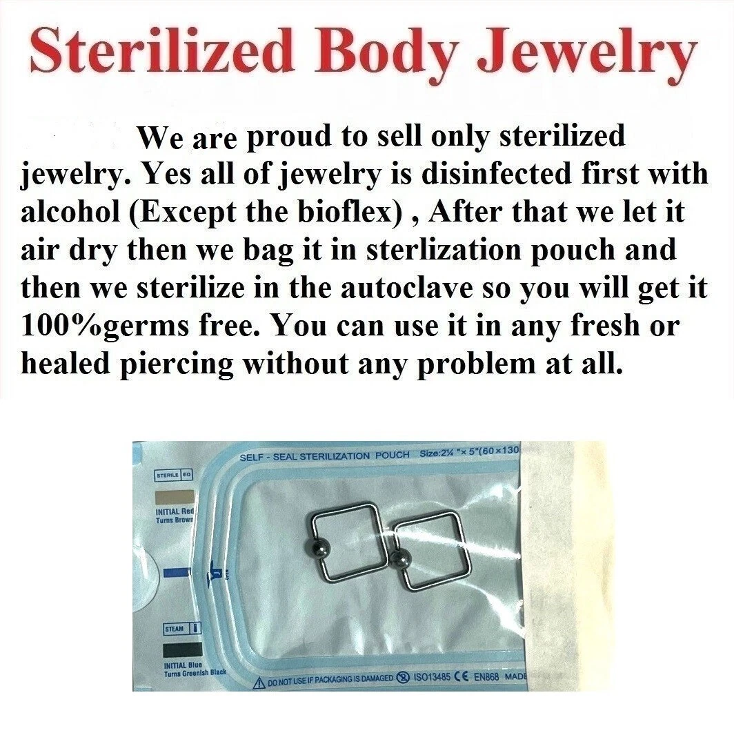 Sterile body best sale jewelry