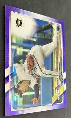 Hayate Nakagawa 2021 Topps Chrome NPB PURPLE REFRACTOR Rookie #49