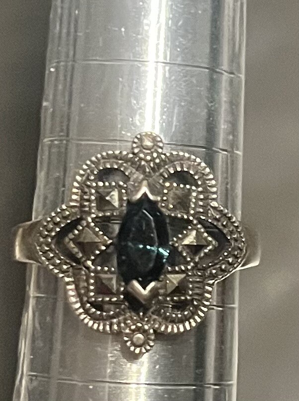 Vintage Sterling Silver Ring,Solid 925 with Marca… - image 4