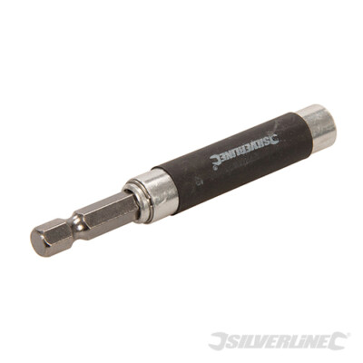Silverline Bithalter Schraubendreher Bohrer Fingerschoner Einziehbar DIY 1/4'' Sechskant