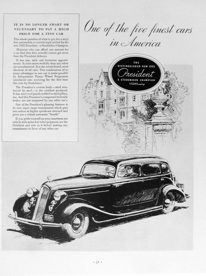 Vintage 1935 Fortune Magazine car ads* Foto 3 de 4