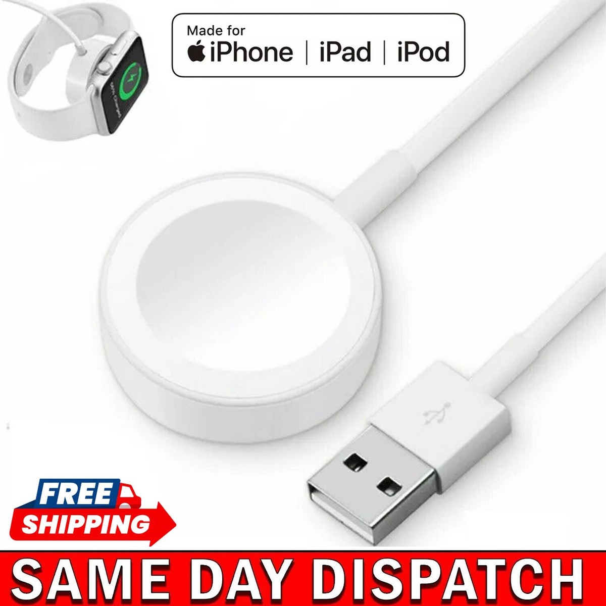 Magnetic Apple Watch Charger USB Cable Charging dock For