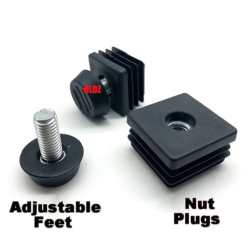 Adjustable Table Foot Furniture Leveling Feet/Nuts Inserts End Caps Screw M6/M8 - Picture 3 of 32
