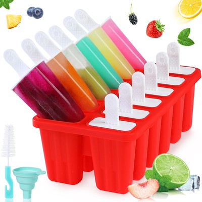 Popsicle Molds,Silicone Ice Pop Molds,BPA Free Popsicle Mold Reusable Easy Re...
