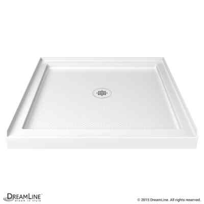 DreamLine SlimLine 32''x32'' w/Center Drain Threshold Square Shower Base White