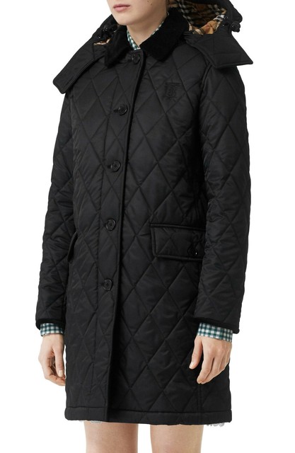 burberry short finsbridge quilted coat