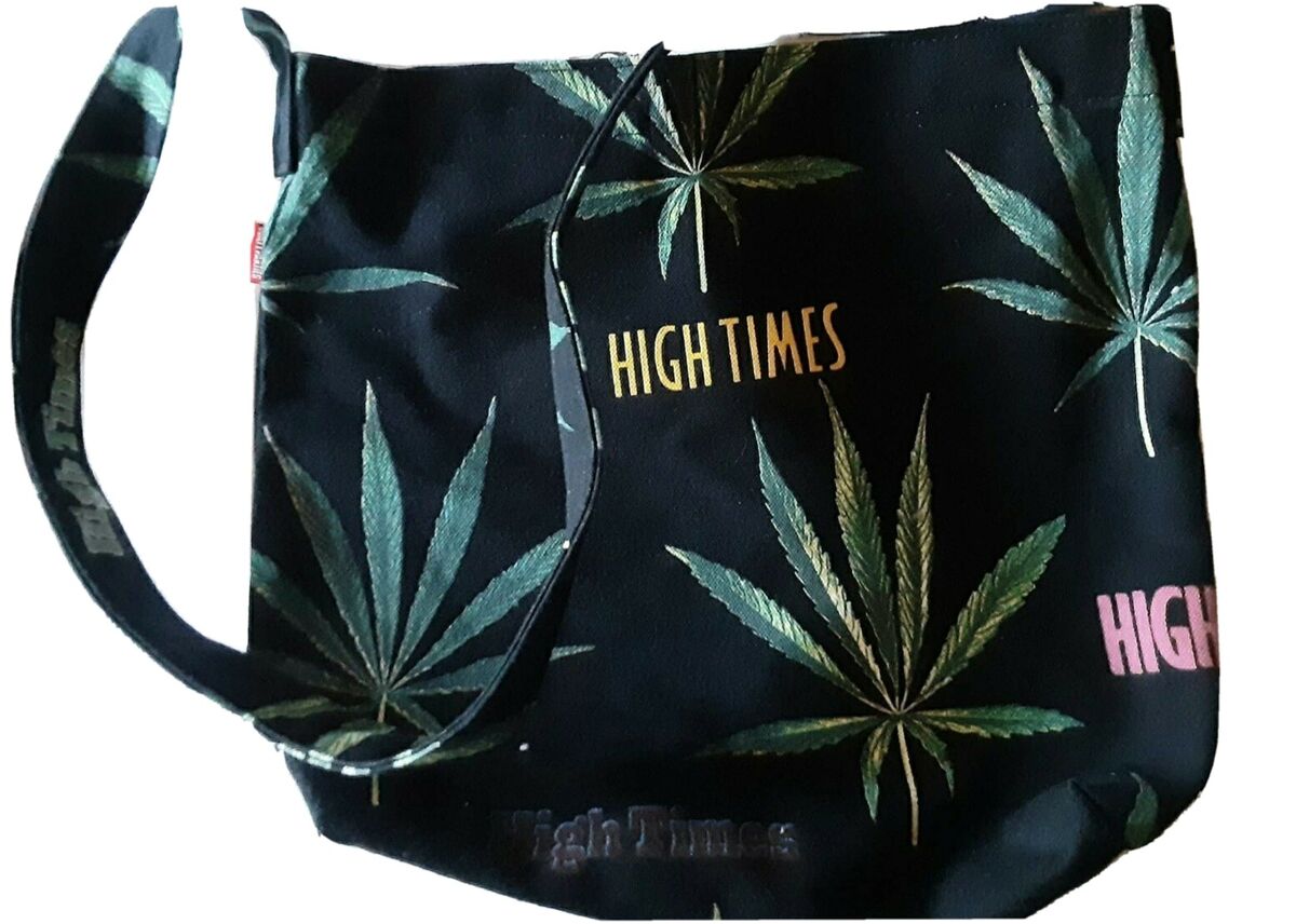 WACKO MARIA X HIGH TIMES Black Tote Bag Marijuana Logo WACKO MARIA X HIGH TIMES Black Tote Bag Marijuana Logo