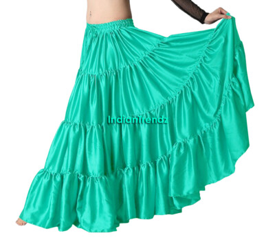 Gonna In Raso Per Danza Del Ventre Gonna Lunga Da Ballo For Donne - Foto 4