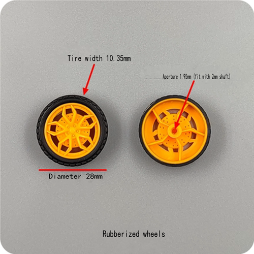 20pcs Toy Wheel Plastic Wheel Rubber Tire Model Accessories DIY Small ...