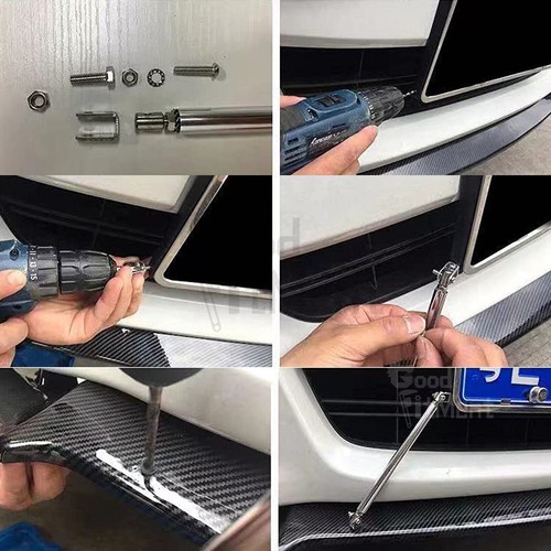 Alerón divisor de labios para parachoques delantero + varillas de puntal para Hyundai Genesis Coupé 2013-16 - Imagen 12 de 16