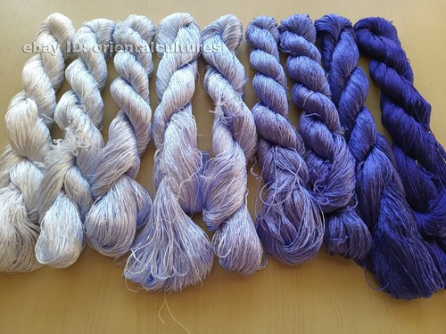 9bundles 100%natural mulberry silk,hand-dyed su embroidery silk floss/threads - Picture 12 of 12
