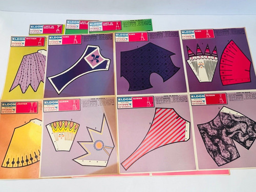 Vintage Eldon Snippy Scissors Paper Pattern Cut Out Toys Set Collectible BIN 66