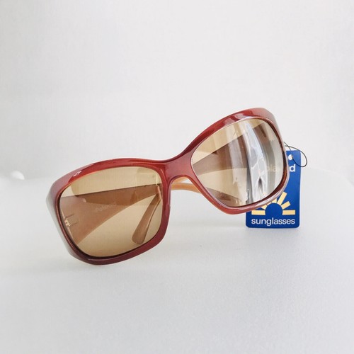 POLAROID OCCHIALI DA SOLE AVVOLGENTI QUADRATI DONNA ROSSO BEIGE POLARIZZATI  | eBay