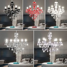 Lampadario Luce a Sospensione Sala da Pranzo Cristallo Cromo E14