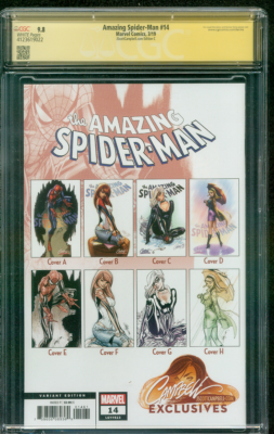 Amazing SPIDER MAN 14 CGC SS 9.8 Campbell Black Cat C Variant 3/19
