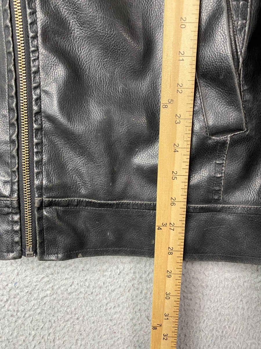 Arizona Jean Company Faux Leather Jacket Men XL Black Full Arizona Jean Company Faux Leather Jacket Men XL Black Full