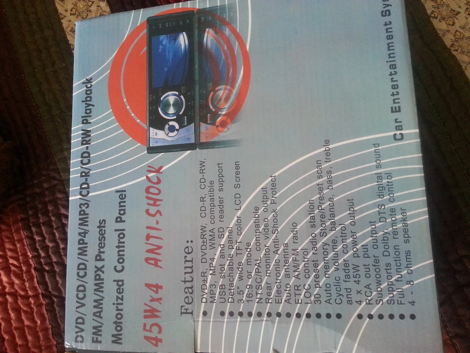 3.5 LCD TTF Color Screen Car Stereo DVD VCD CD MP4 MP3 CD-R CD-RW MPX NIB - Image 2 of 4