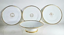 SÈVRES Porcelain 3 Plates 1 Compote Charles X Gift To VICTOR HUGO 1825