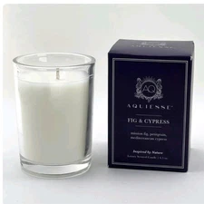 AQUIESSE soy inspired by nature fig & cypress 6.5 ounce luxury 3 wick candle .