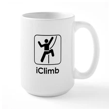 CafePress Iclimb Coffee Mug, Large 15 oz. White Coffee Cup (496403889)