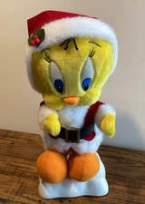 Large Tweety Bird Animated Christmas Plush 1998 Warner Brothers Batteries NIB
