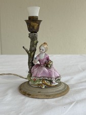 Lampada da tavolo Vintage anni 50/60 in porcellana biscuit - Stile Capodimonte