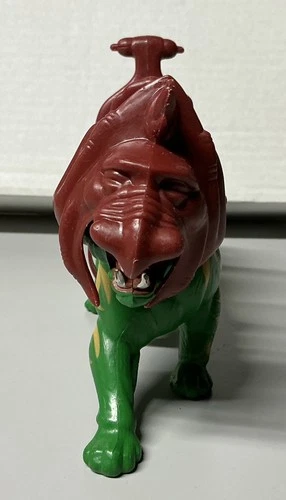 Vintage Cringer Battle Cat He-Man Masters of the Universe With Armour Green