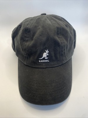 EUC Black Kangol Canvas Baseball Hat Cap Great Shape w Embroidered Logo