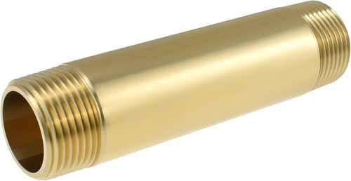 Brass Pipe Fitting Long Nipple 3/4 NPT Male x 3/4 NPT Male Thread