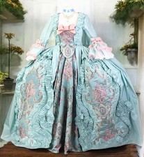18th Century Queen Marie Antoinette Robe a la francaise Ball Gown Women Fancy