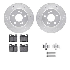 Dynamic Friction Company 7612-63043 Rotors Drilled & Slotted Silver W/ 5000