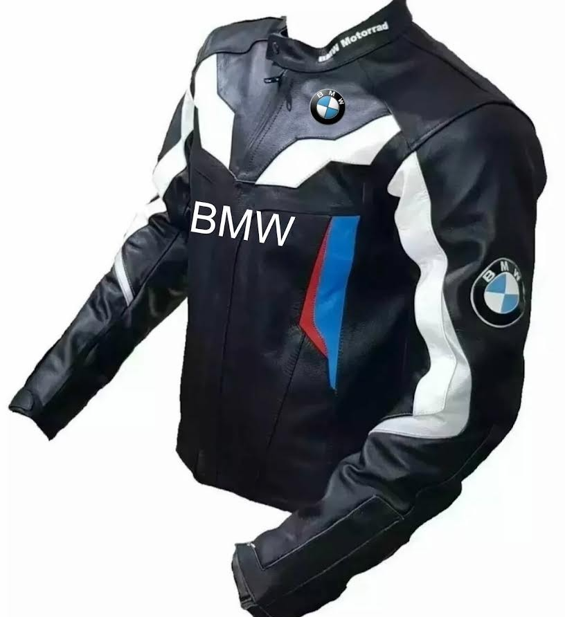 BMWバイクレザージャケット Black BMW Motorbike Racing Biker Leather Jacket Armor Protected