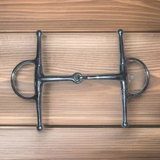 5" Full Cheek Pencil Shank Snaffle Bit Stainless Steel D- Ring Vintage 