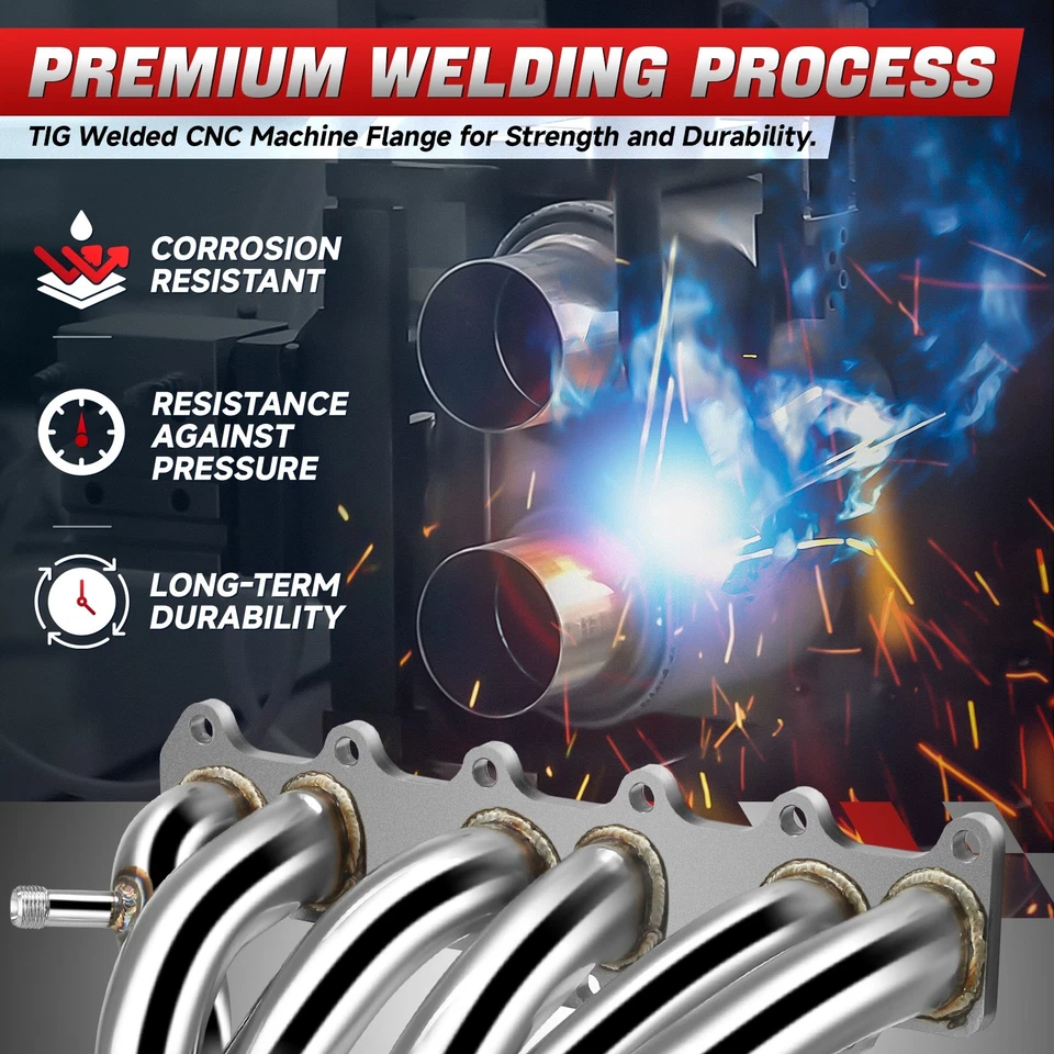 Длинный трубчатый выпускной коллектор 6-3-2-1 для Volkswagen Golf GTI Jetta 2,8 л VR6 92-02 - Изображение 4 из 4