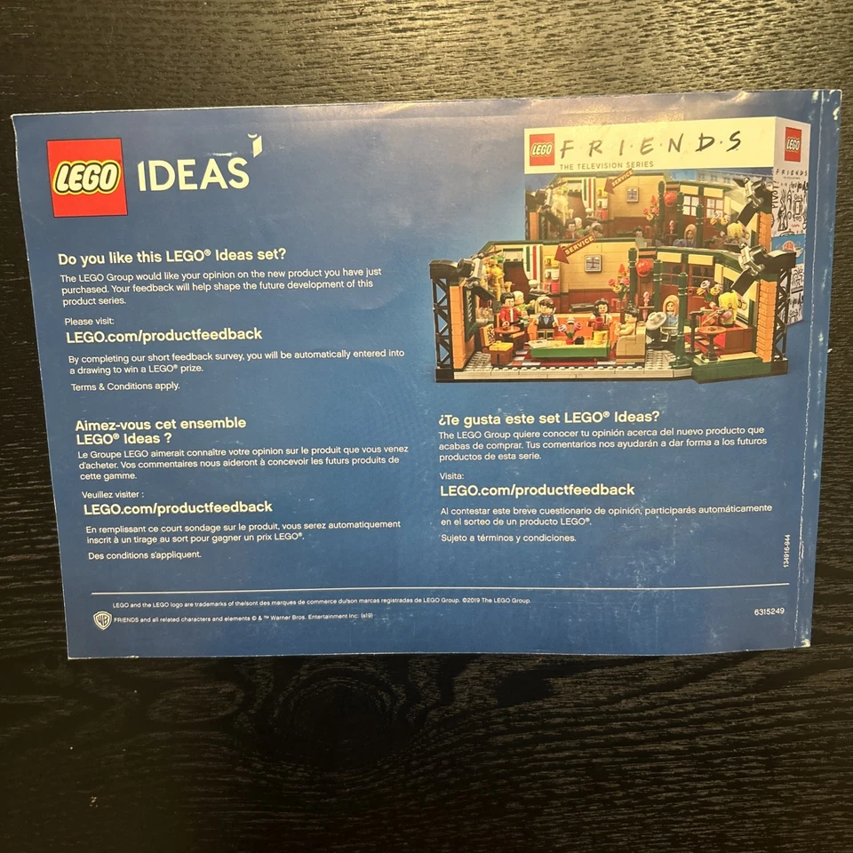 Lego Ideas Central Perk, Friends TV Show, 21319, MANUAL ONLY - Image 2 of 4