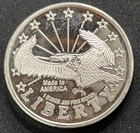 1 oz .999 Silver Liberty with Eagle Bullion Round ~ Engravable Reverse