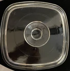 Pyrex Clear Glass Lid A7C Replacement/ Large Knob/No Chips/Fits CorningWare