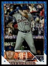 2023 Topps Series 2 Blue Foil Board Donny Sands 676/999 Detroit Tigers #416