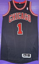 Authentic 2012 Derrick Rose #1 Adidas Rev30 Chicago Bulls On Court Jersey M+2”