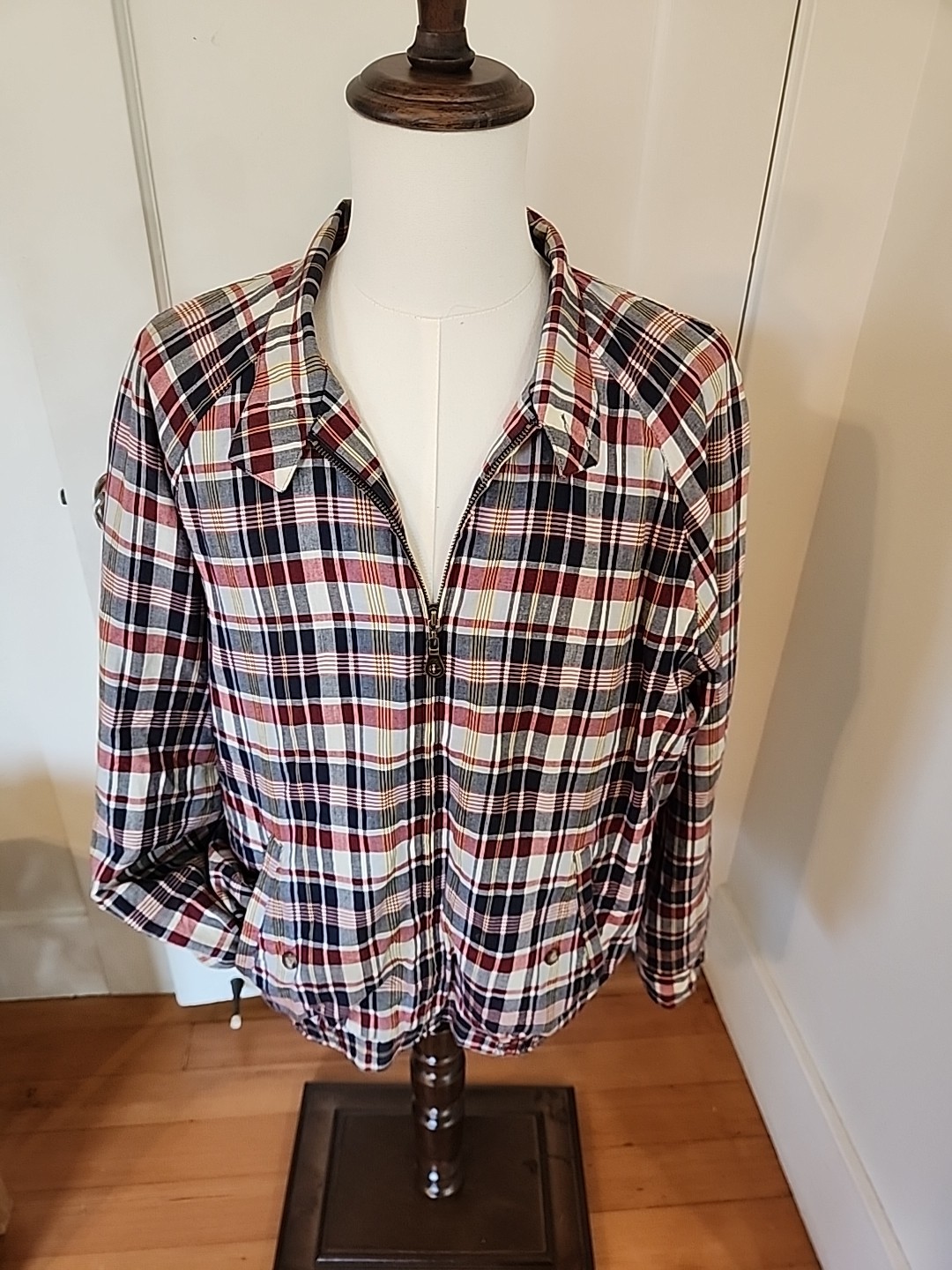 Pendleton Lightweight Plaid Cotton Jacket Large T… - image 8