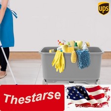 Commercial Floor Mop Sink Mop Bucket Freestanding Mop Sink with Wheel 56*32*26cm