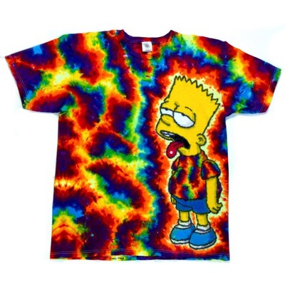 L  Austin Mackereth Simpsons Dyes N Good Vibes Tie Dye Shirt Grateful Dead Art