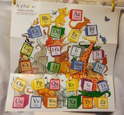 Fun Kids Room Poster*Baby Nursery Decor*Alphabet*Van Fleet*Vintage 2008*W*