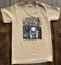 Vtg 90s Next Time Around Cowboy Photo Art T-Shirt Kids L 14-16 USA Single Stitch