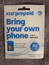 AT T Prepaid Bring Your Own Phone or Tablet Sim Kit Universal 3-in-1 Sim Card