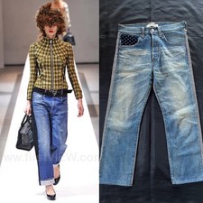 Junya Watanabe Comme des Garcons Women  s Houndstooth Tweed Denim Jeans