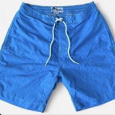 Trunks Surf  Swim Co Swim Shorts Blue Drawstring Pockets Lined Men's Size M